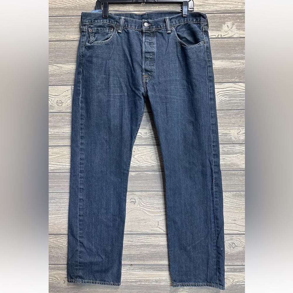 Levi's 501 Button Fly Mens 36x34 Blue Denim Y2K WPL 423